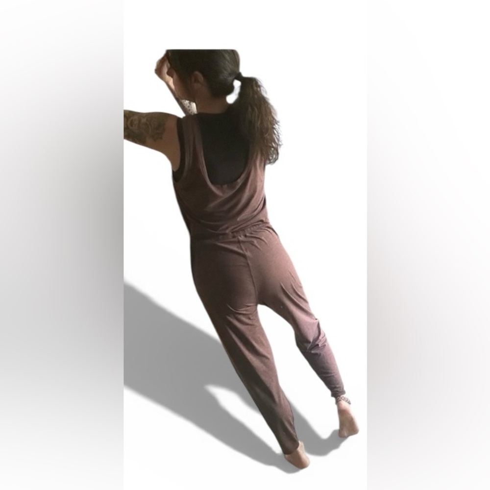 Vuori Maroon Tank Jumpsuit with Drawstring - Picture 5 of 5